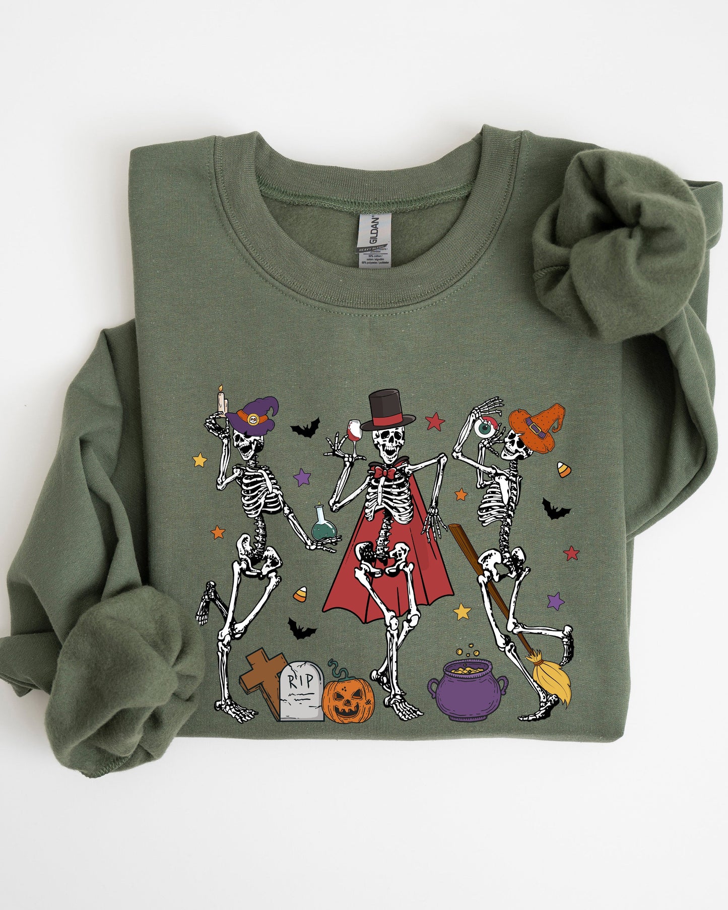 Dancing Skeleton Halloween Party Cute Fun Spooky Sweatshirt