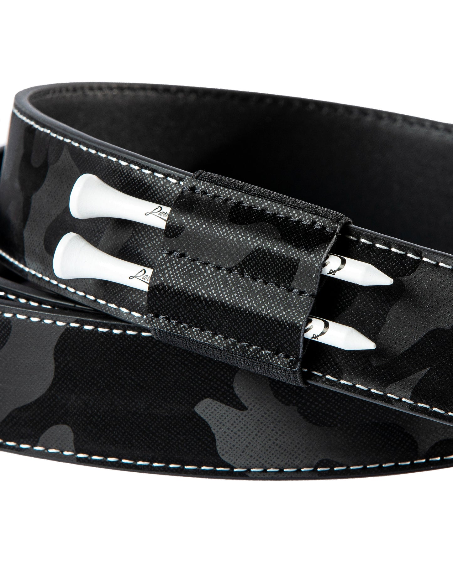 Black Birdie Reflective Camo Golf Belt Dartee Golf