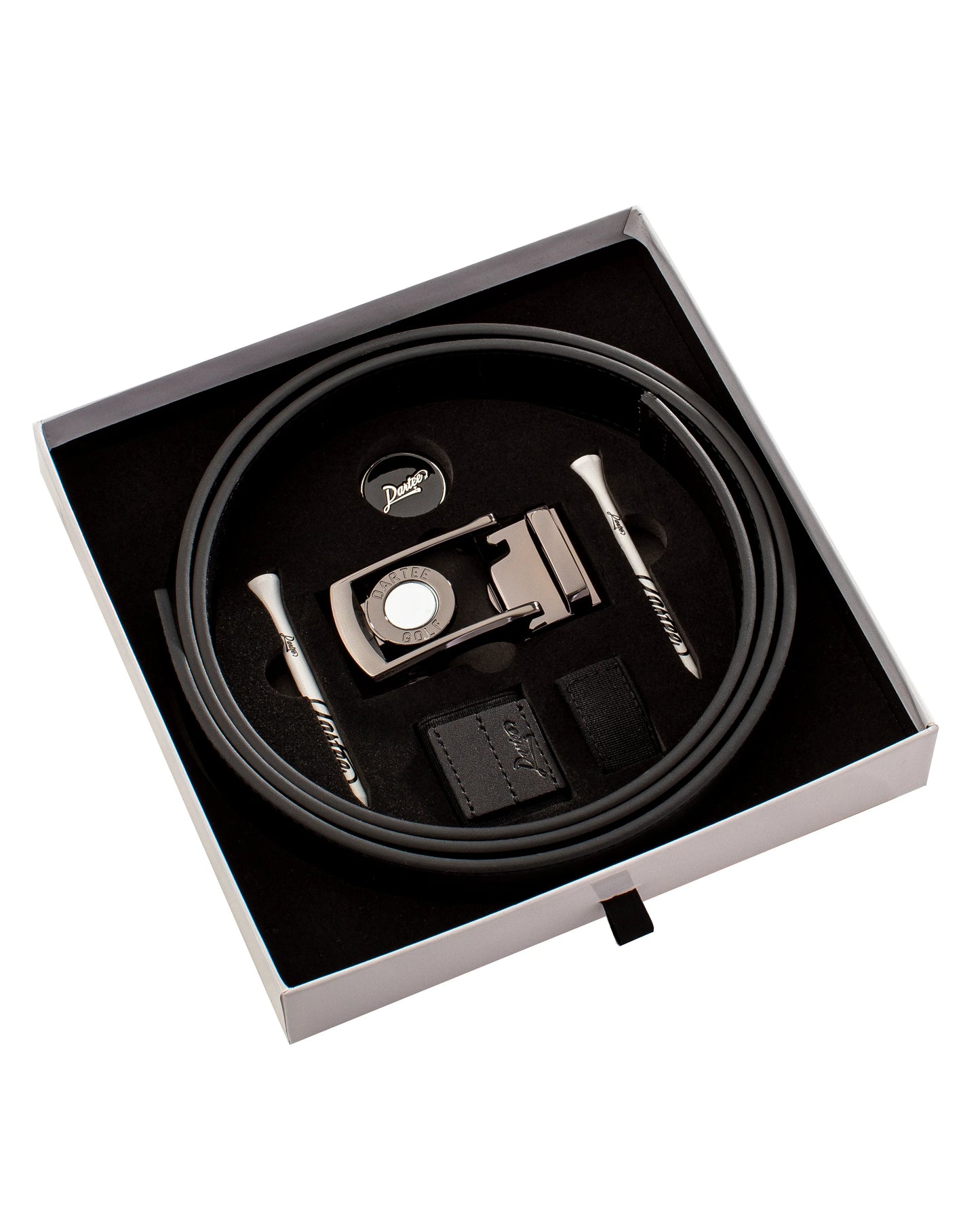 Shadow Storm Black Weather-Resistant Golf Belt Dartee Golf