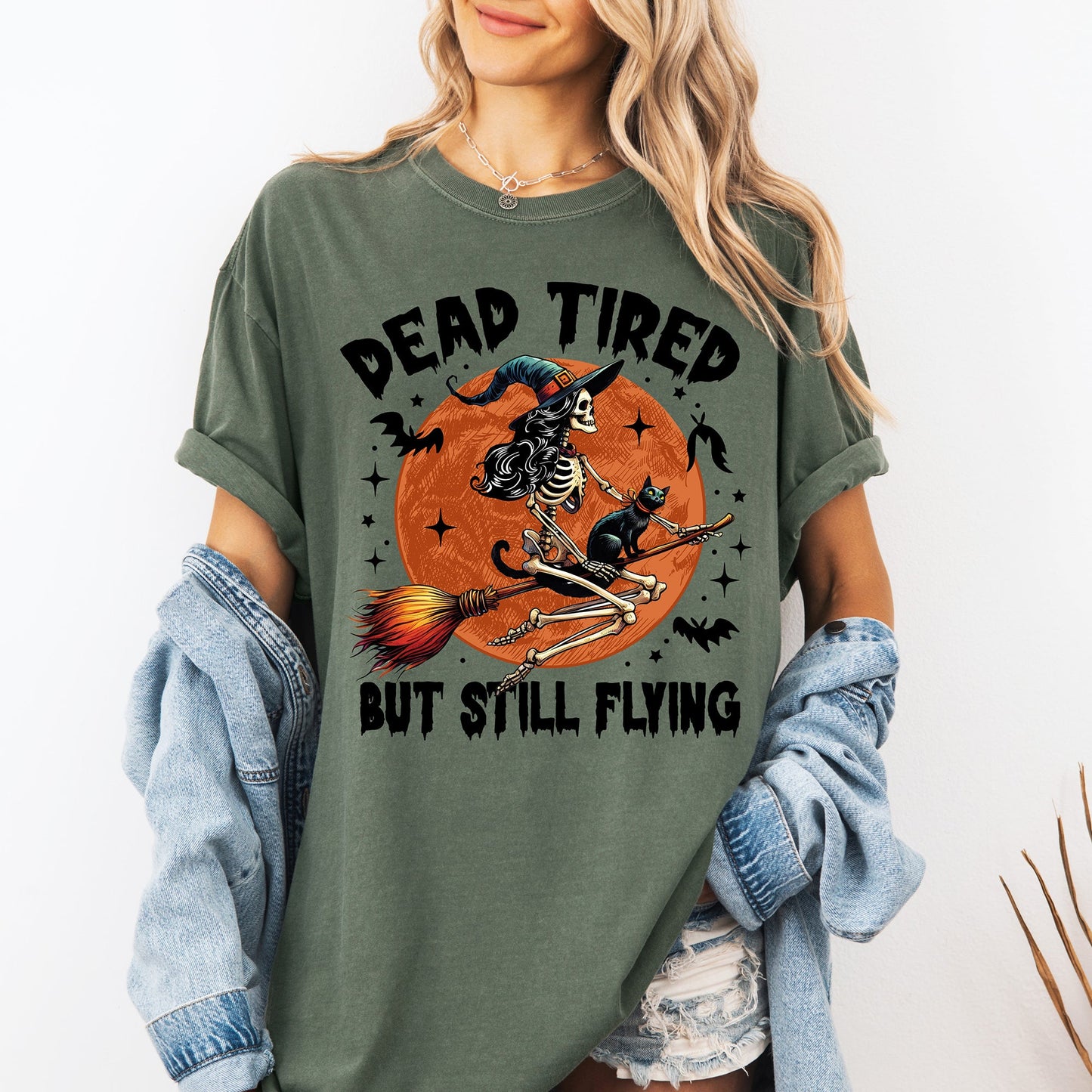 Dead Tired But Still Flying Halloween Comfort Colors T-Shirt Refinery Number One