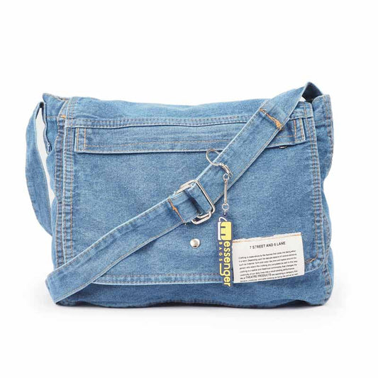 Denim Messenger Bag