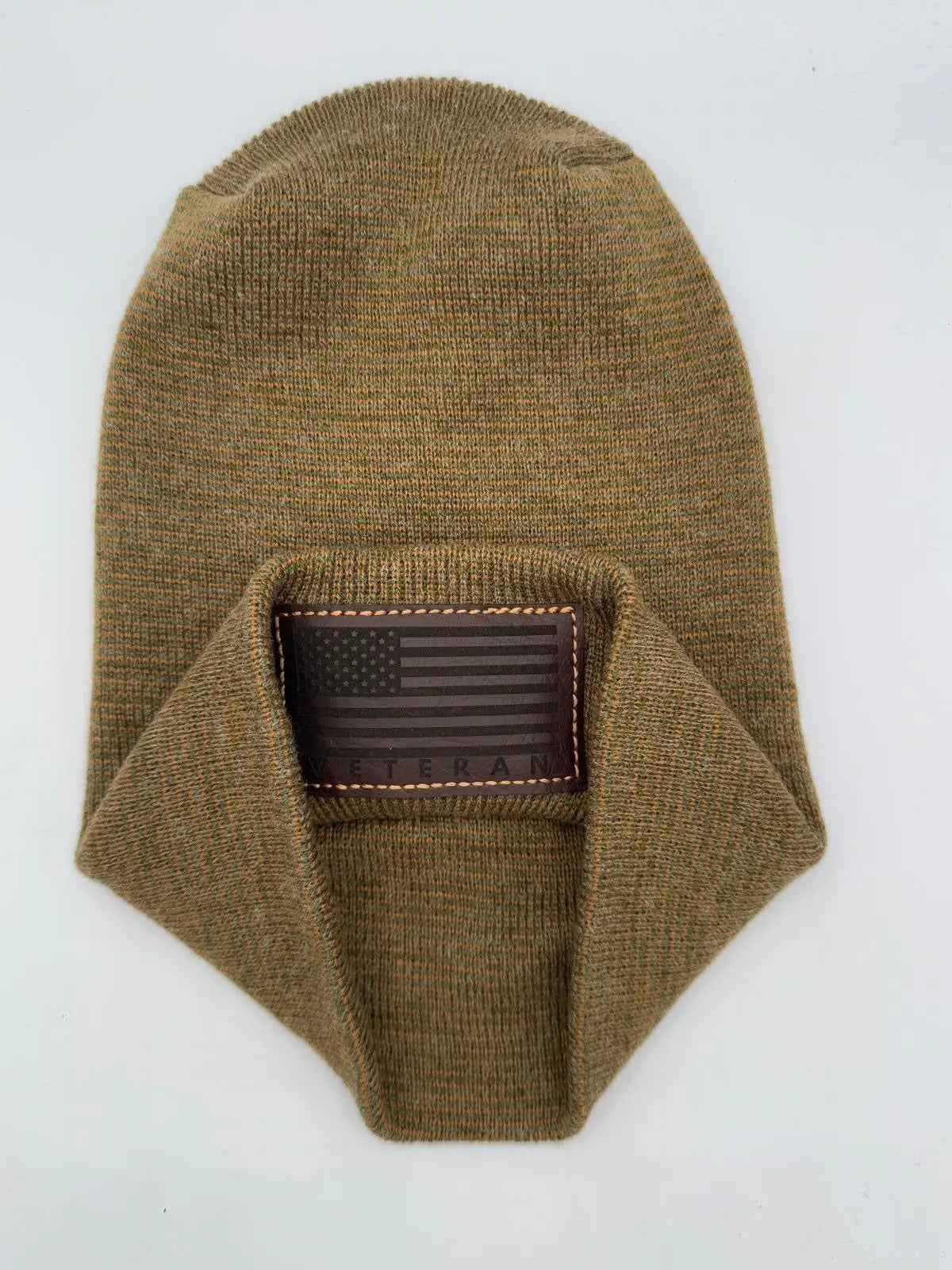 Veteran Beanie USA Flag Patriotic H-Stitch™ Cuffed Knit Hat