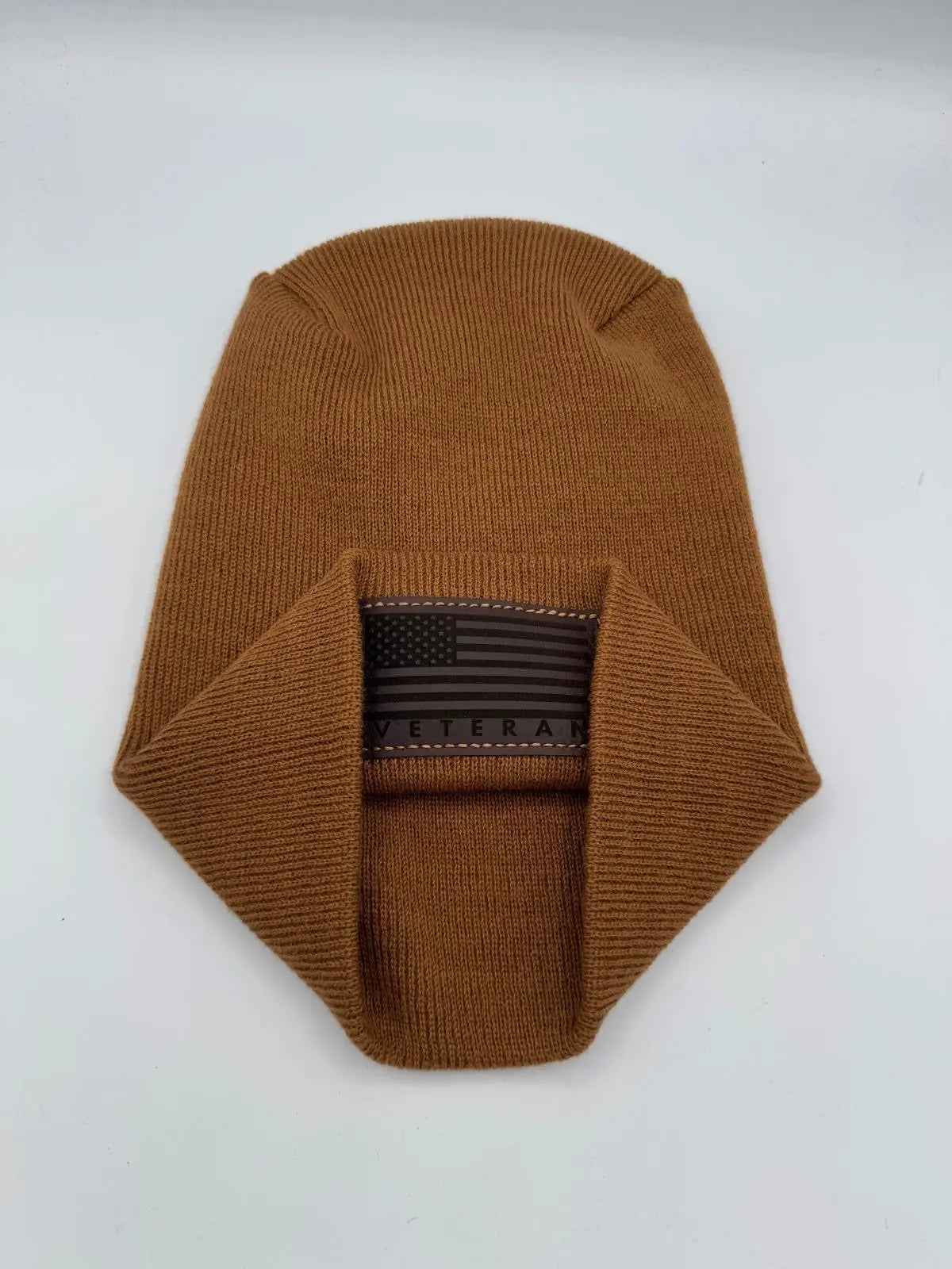 Veteran Beanie USA Flag Patriotic H-Stitch™ Cuffed Knit Hat