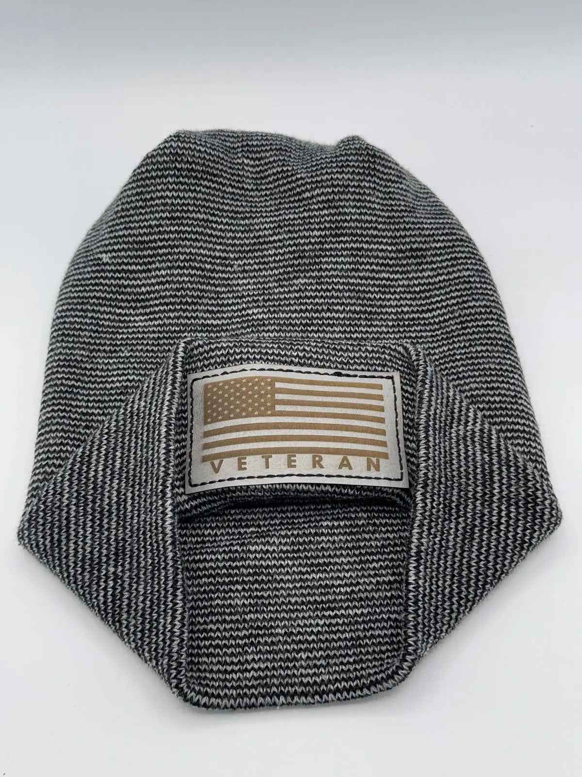 Veteran Beanie USA Flag Patriotic H-Stitch™ Cuffed Knit Hat