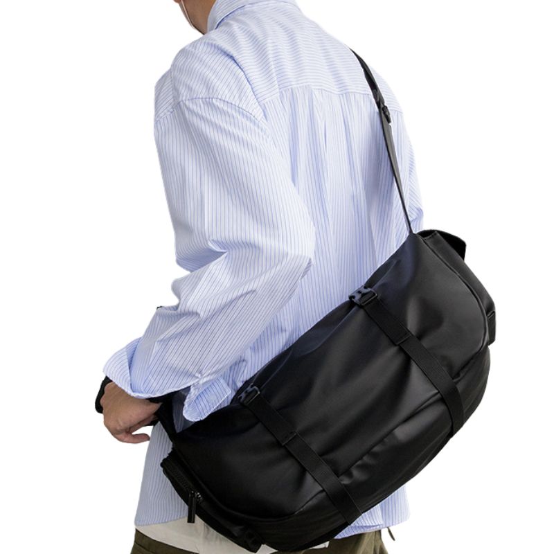 Designer Black Messenger Bag