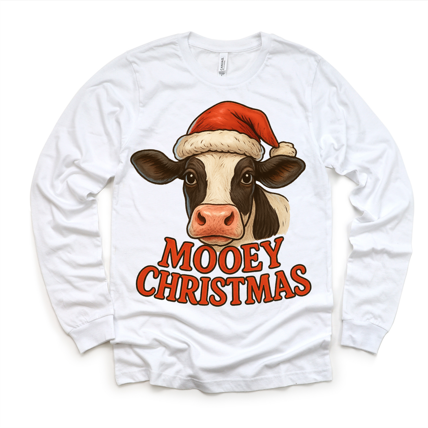 Mooey Christmas Country Cow Shirt - Farm Christmas Tee