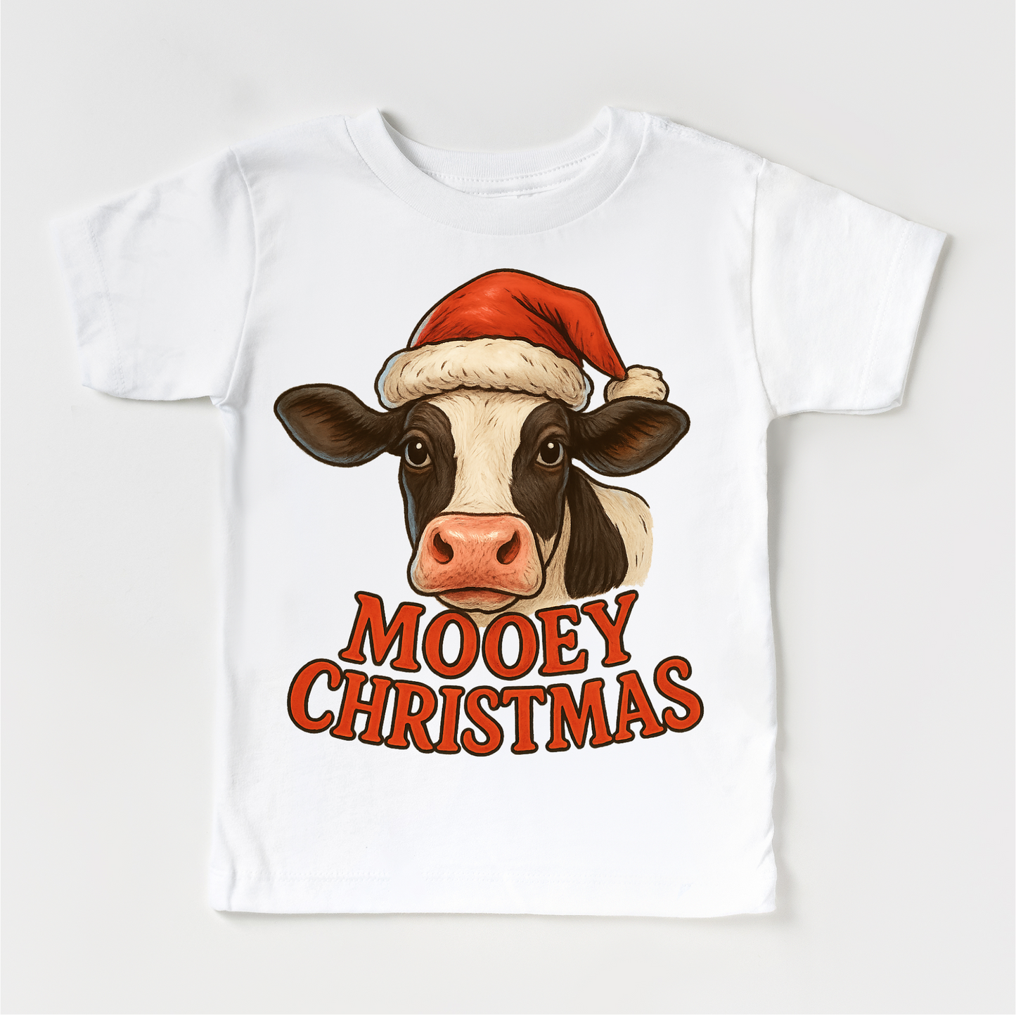 Mooey Christmas Country Cow Shirt - Farm Christmas Tee