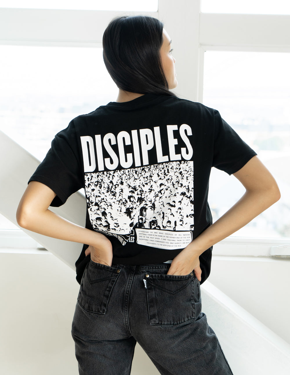 Disciples Unisex Oversized Tee 100% Cotton Black