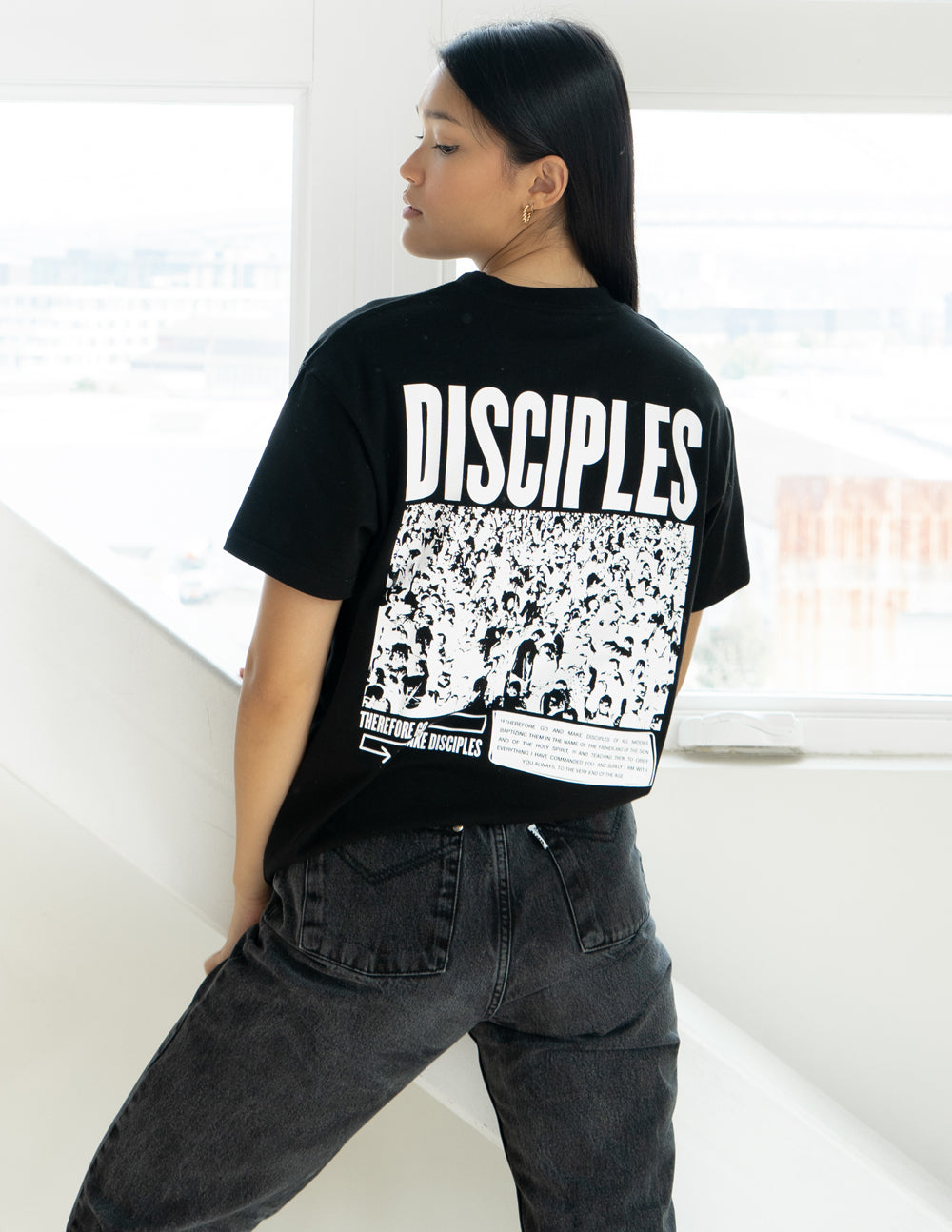 Disciples Unisex Oversized Tee 100% Cotton Black