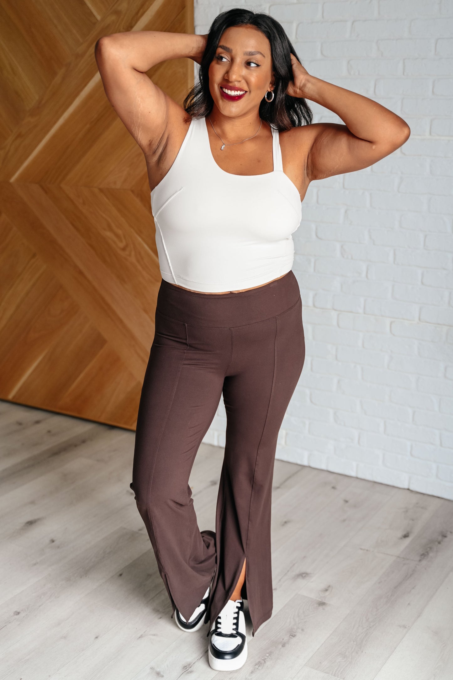Doing it For Me Asymmetrical White Pearl Tank by Sweet Rae's Boutique