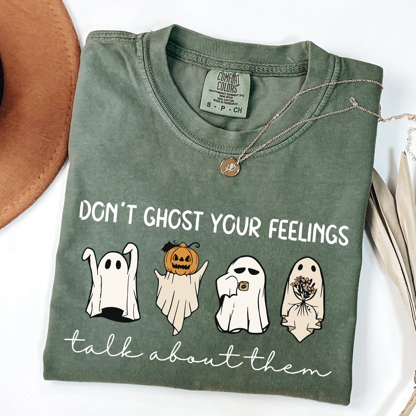 Positivity Graphic Comfort Colors T-Shirt Mental Health Spooky Shirt