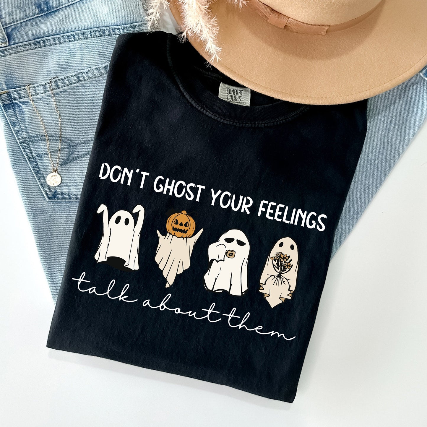 Positivity Graphic Comfort Colors T-Shirt Mental Health Spooky Shirt