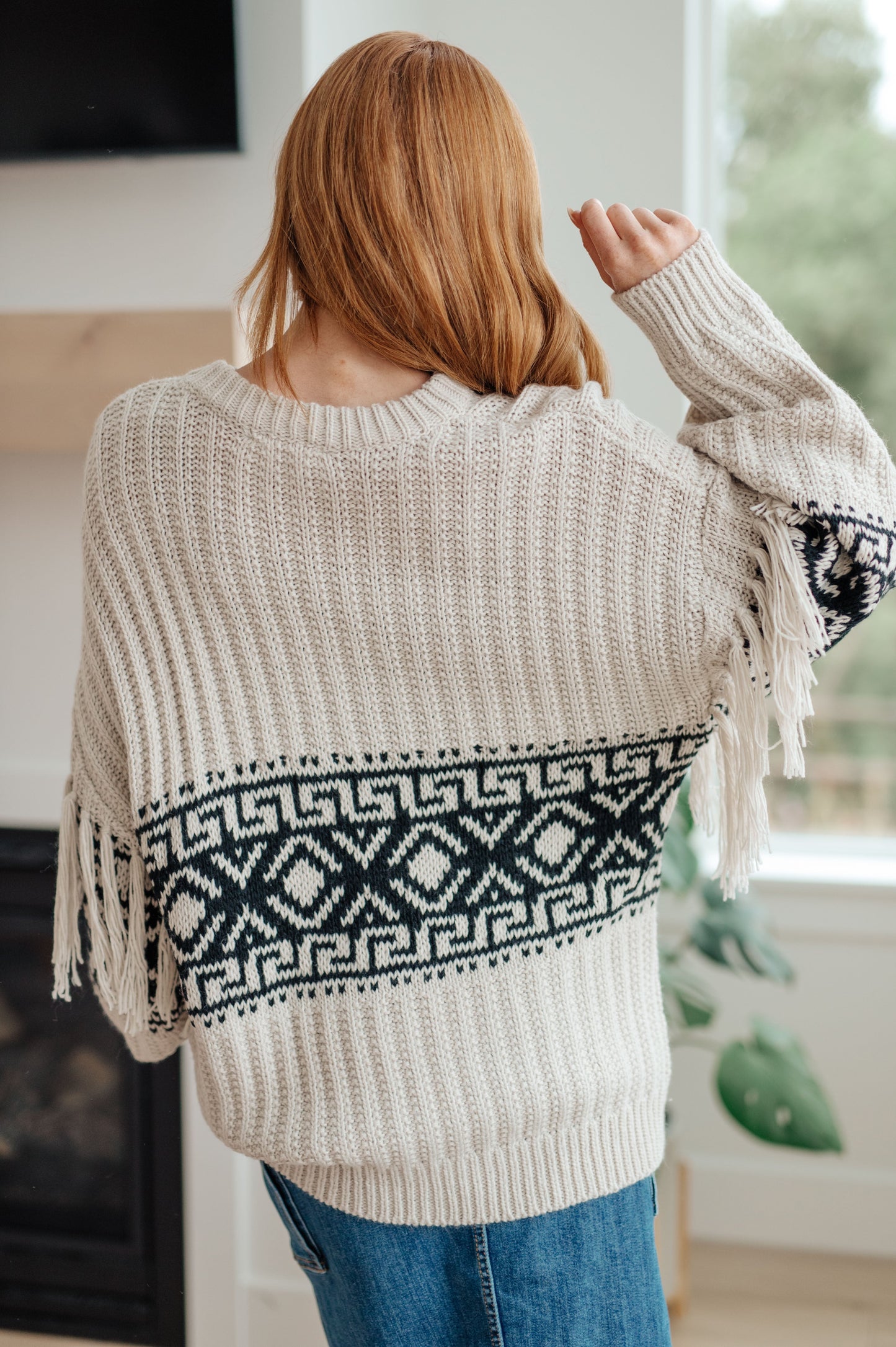 Fringe Detail Mid-Weight Sweater Don't Waver