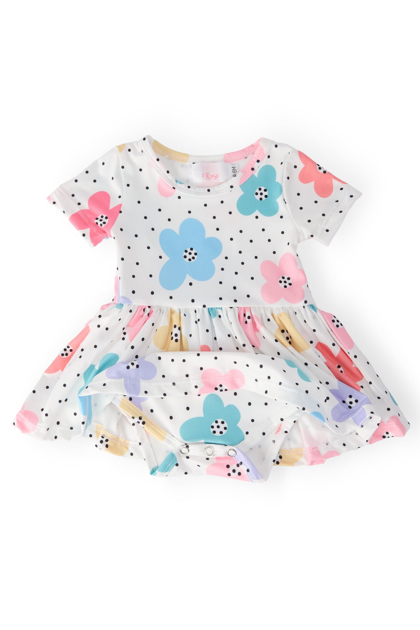 Twirl Short Sleeve Bodysuit for Babies Dots & Daisies