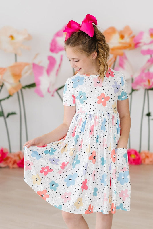 Dots & Daisies Twirly S/S Pocket Dress