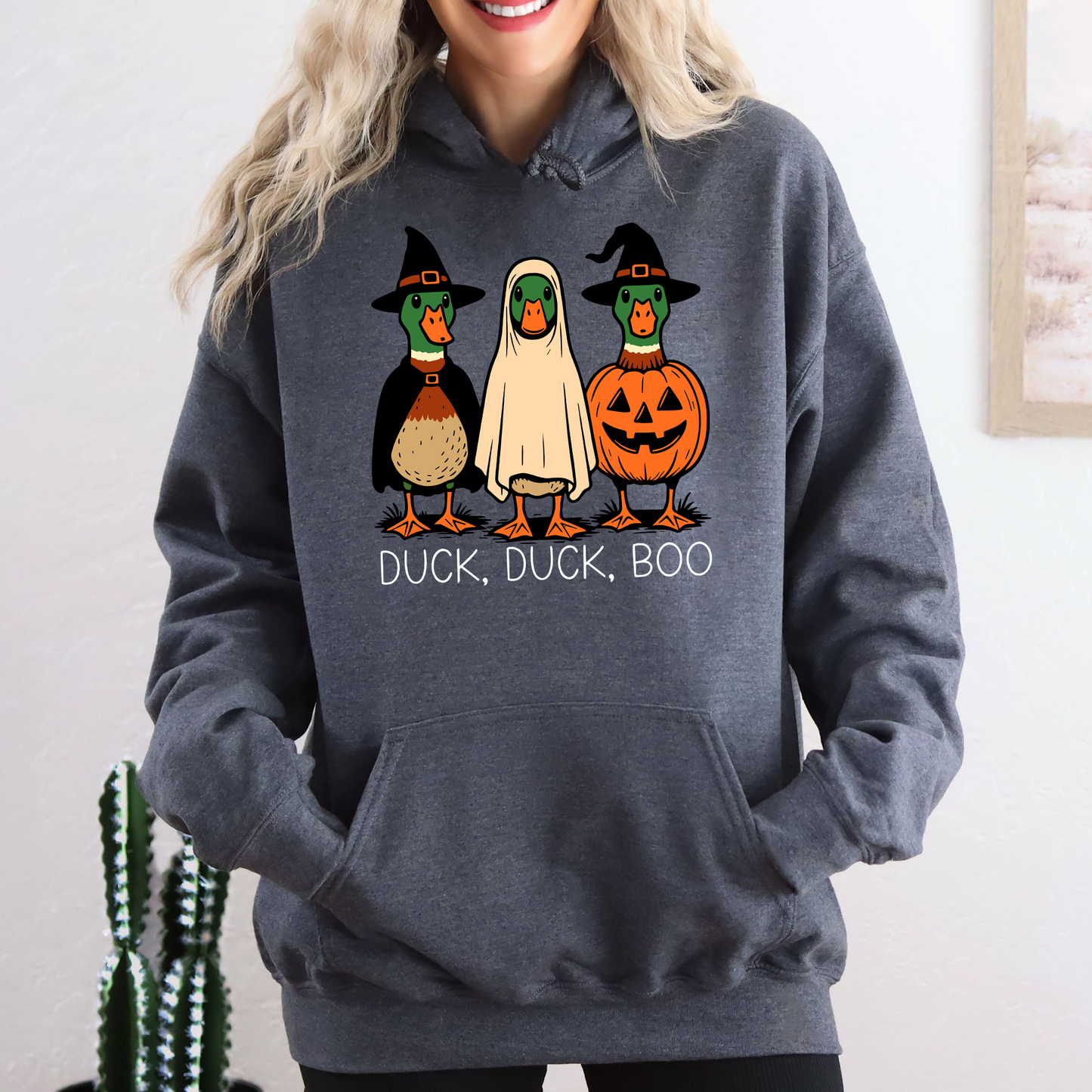 Funny Goose Halloween Graphic Hoodie Silly Duck Ghost Hooded Sweatshirt Refinery Number One