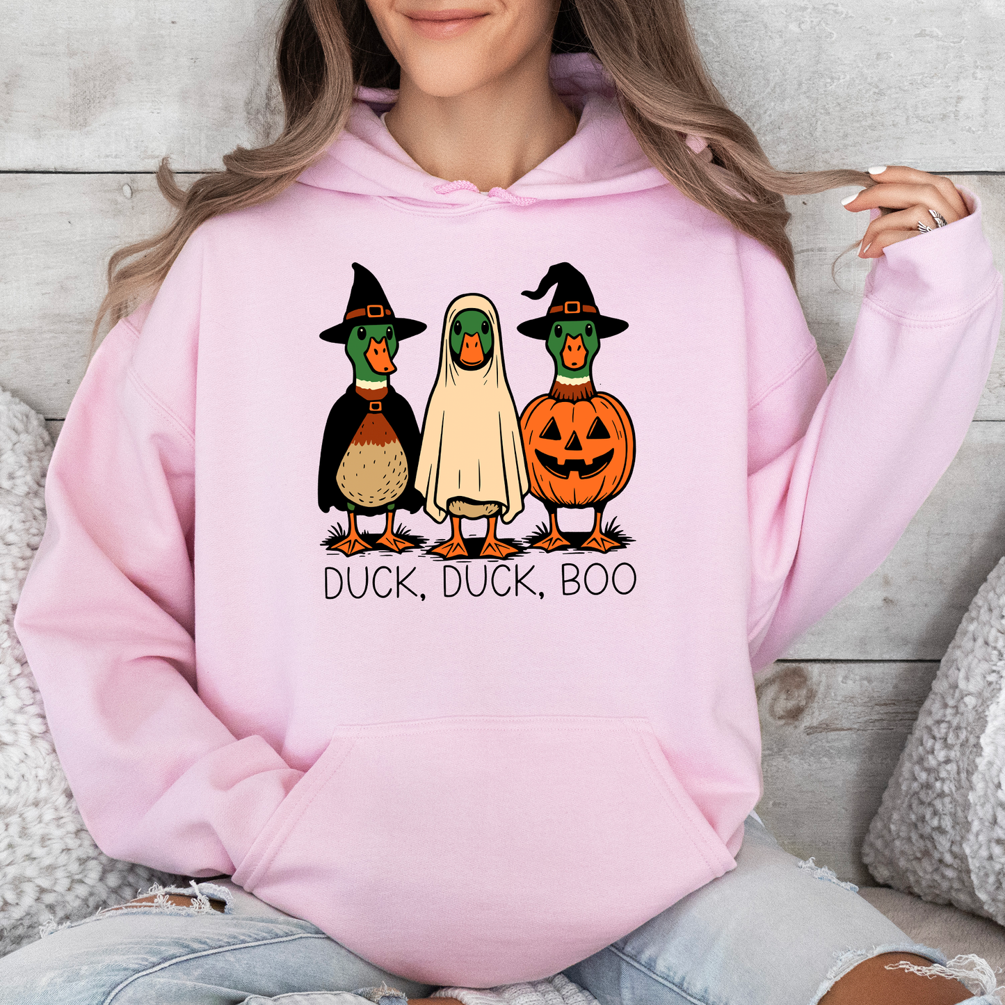 Funny Goose Halloween Graphic Hoodie Silly Duck Ghost Hooded Sweatshirt Refinery Number One