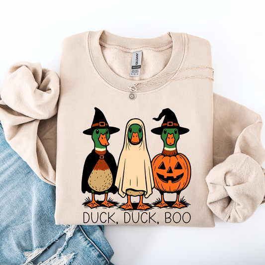 Duck Duck Boo Iridescent Halloween Sweatshirt