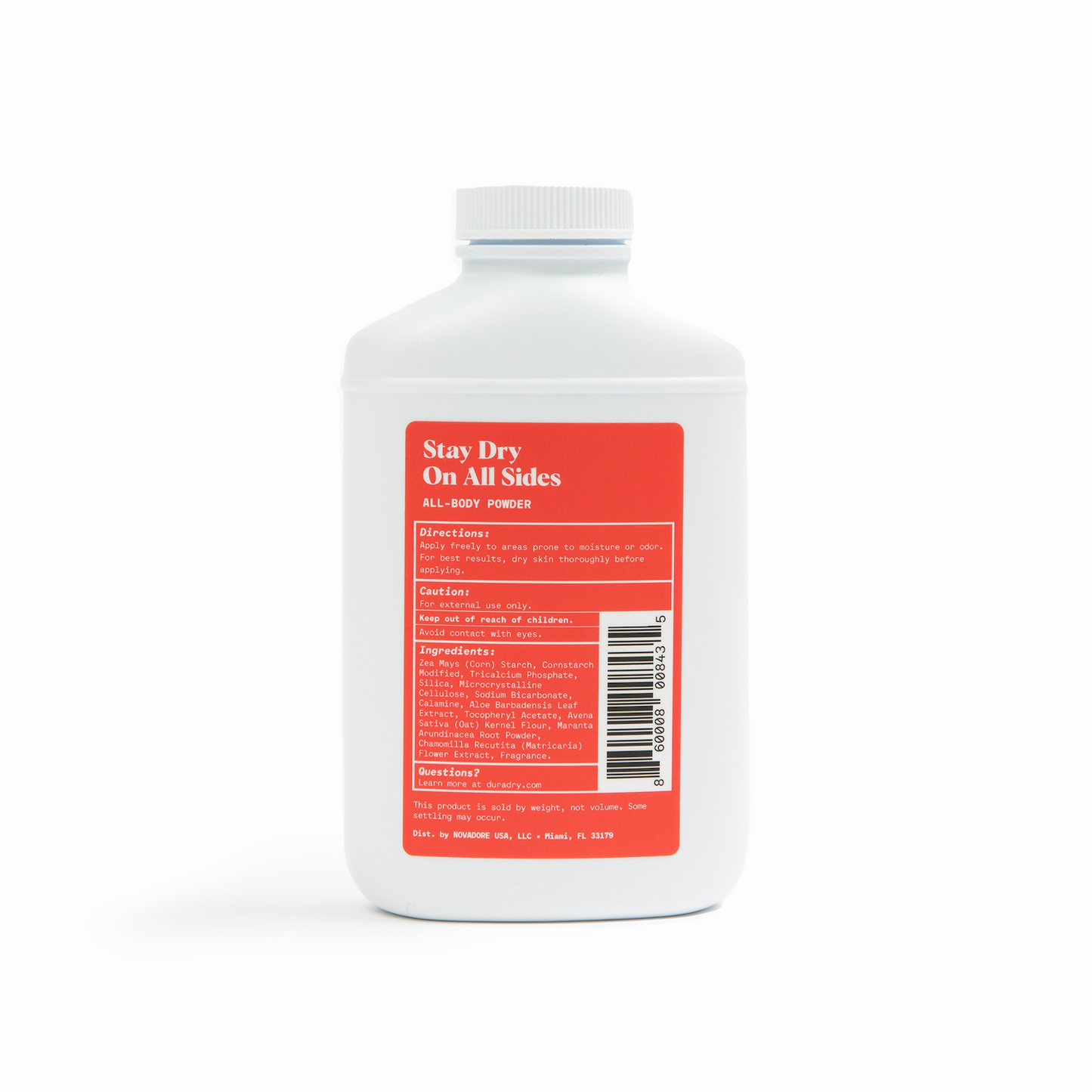 Body Powder Lightly Scented Talc-Free Body Powder Duradry