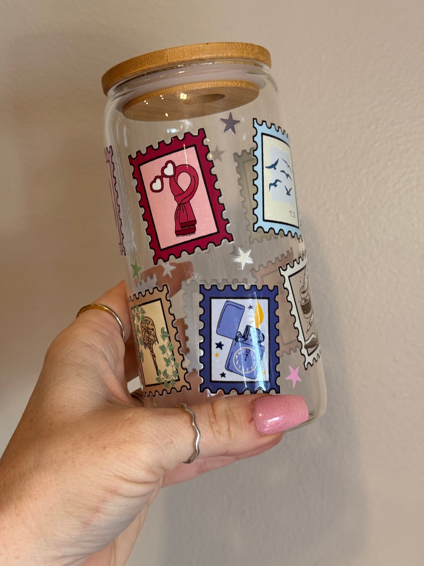 Postmarked with Love Glass Cup Taylor Swift Drinkware