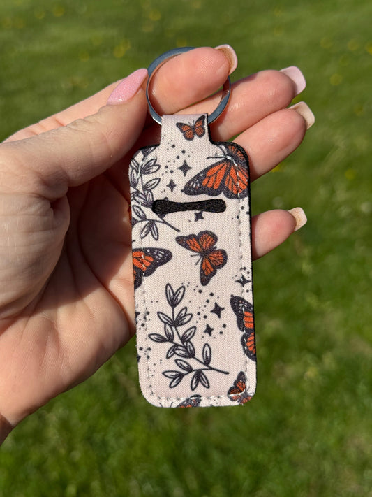 Monarch Magic Chapstick Keychain with Elegant Butterfly Design