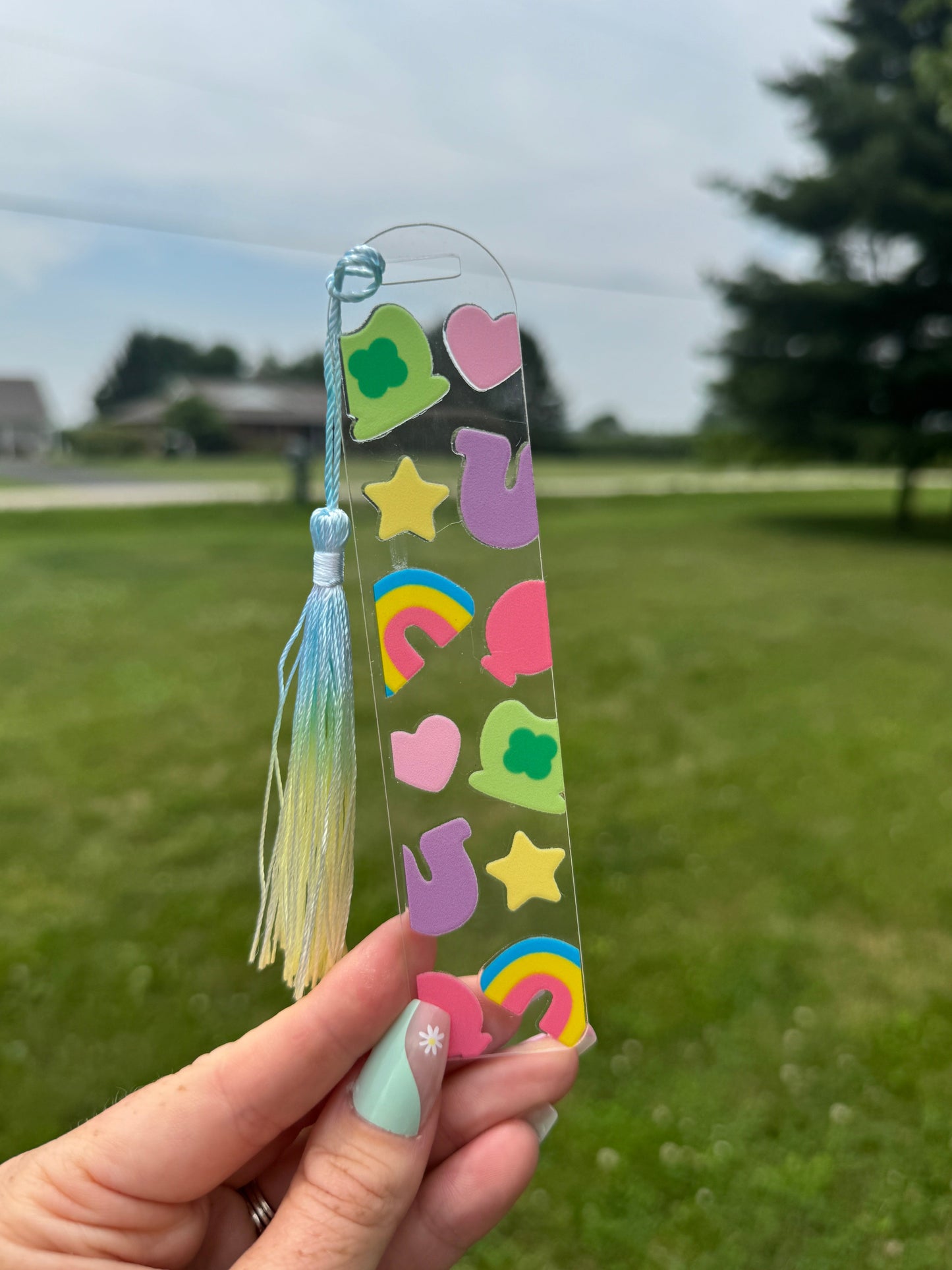 Acrylic Vibrant Bookmark Durable Bookmark Sawdust and Cedar