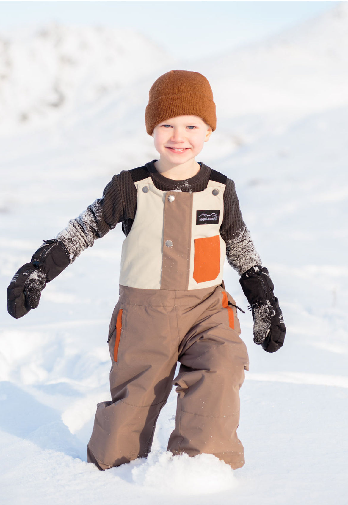 Waterproof Adjustable Snow Bib for Youth and Toddler