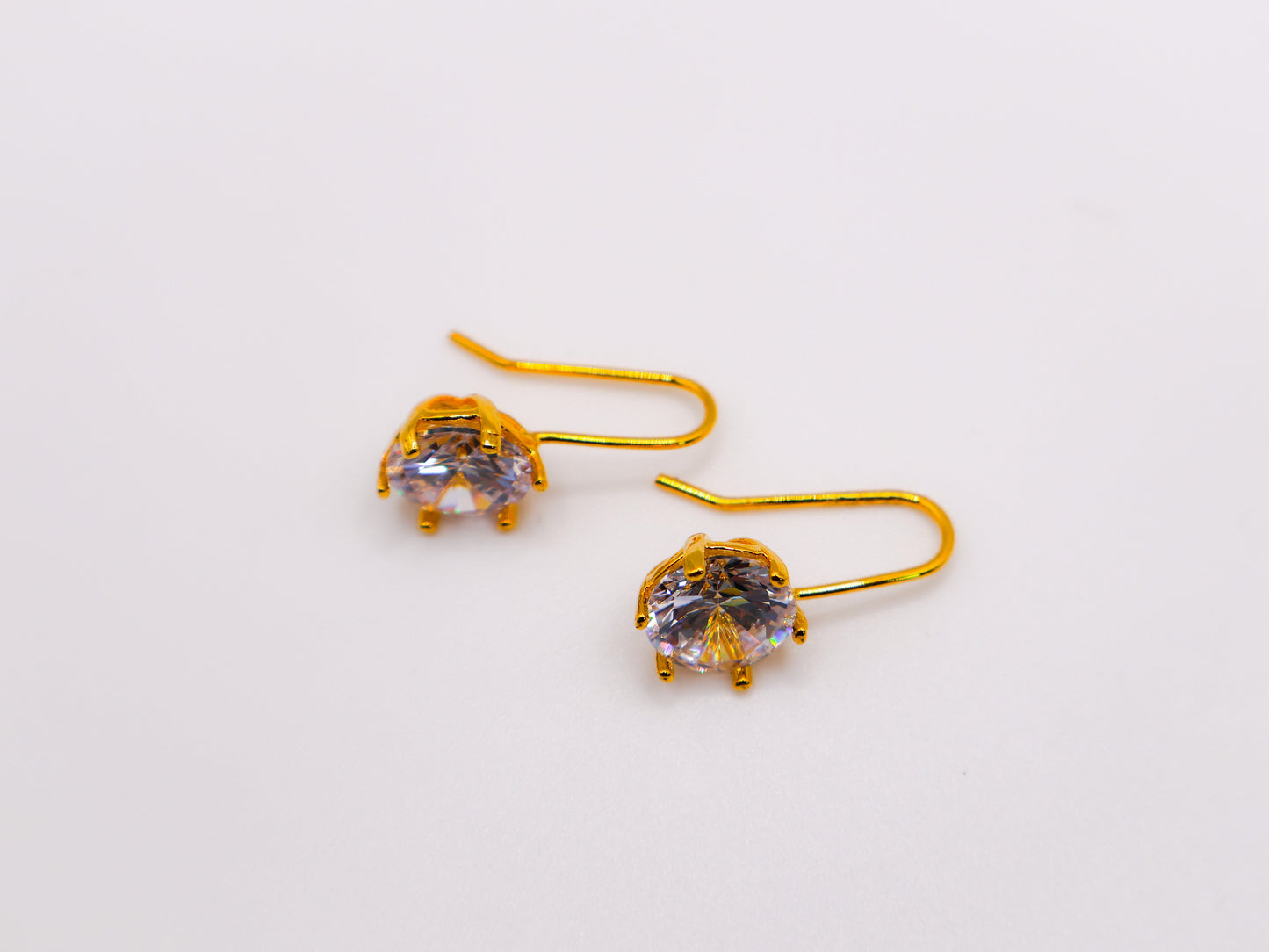 Elegant Golden Sparkle Gold-Plated Earrings Le Reussi(R)