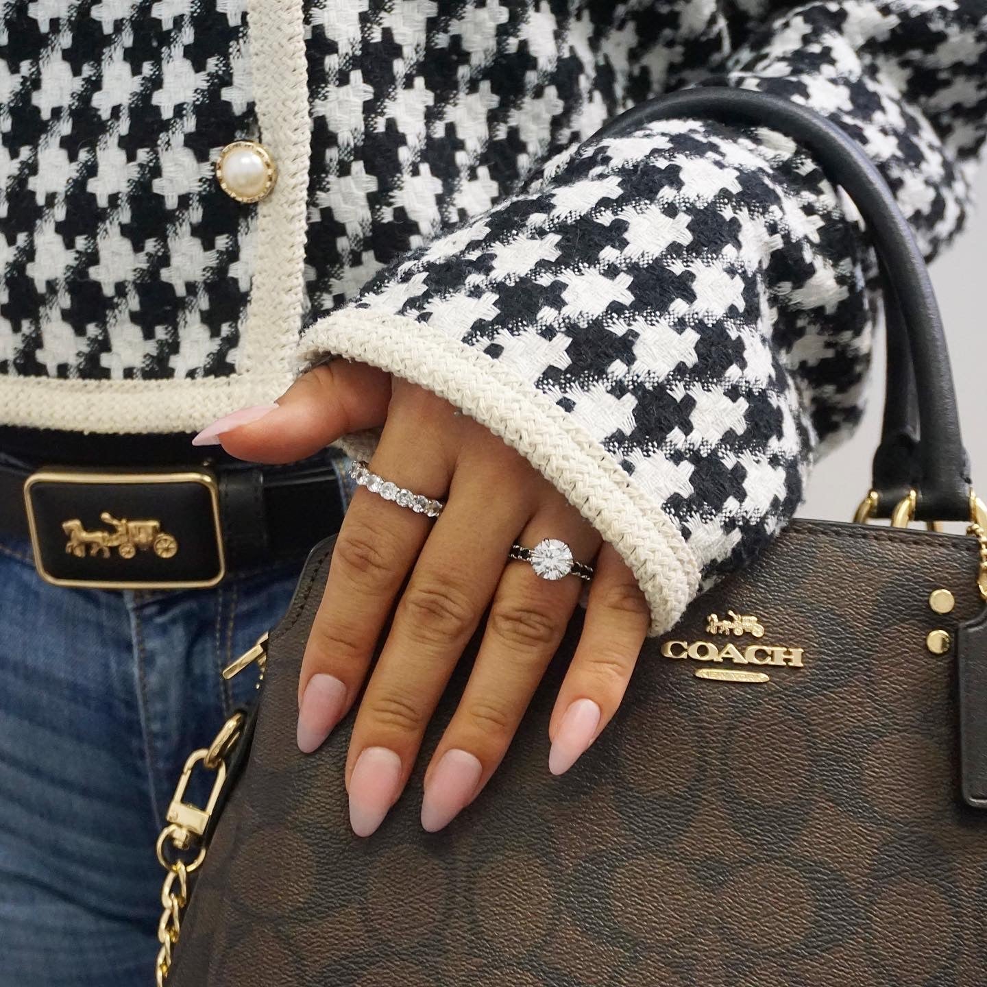 4.0ct Round Cut Moissanite Double Halo Engagement Ring