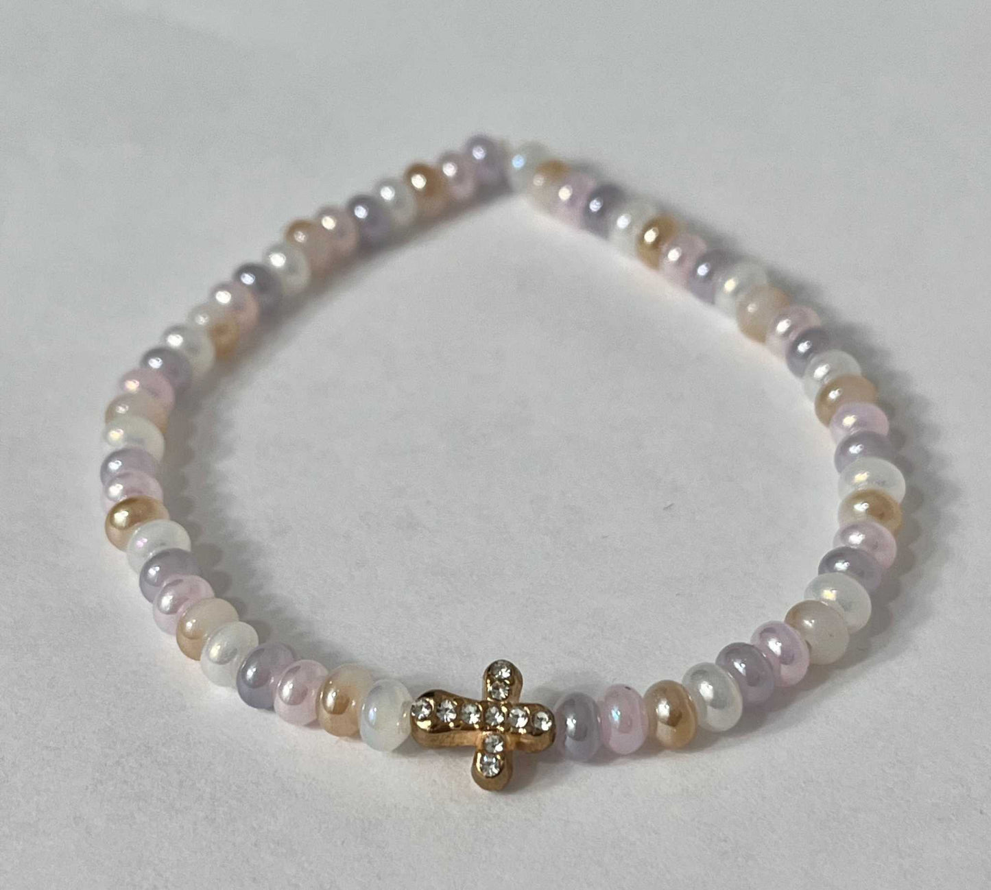 Bead Bracelet with Freshwater Shell & Pearl Beads