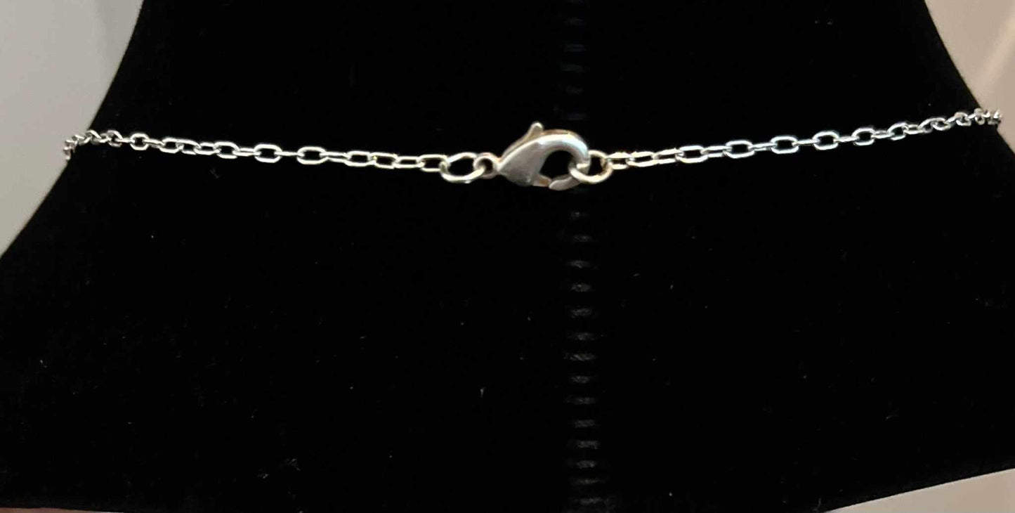 Silver Necklace – Sterling Cross Pendant with Faith & Cross Charms