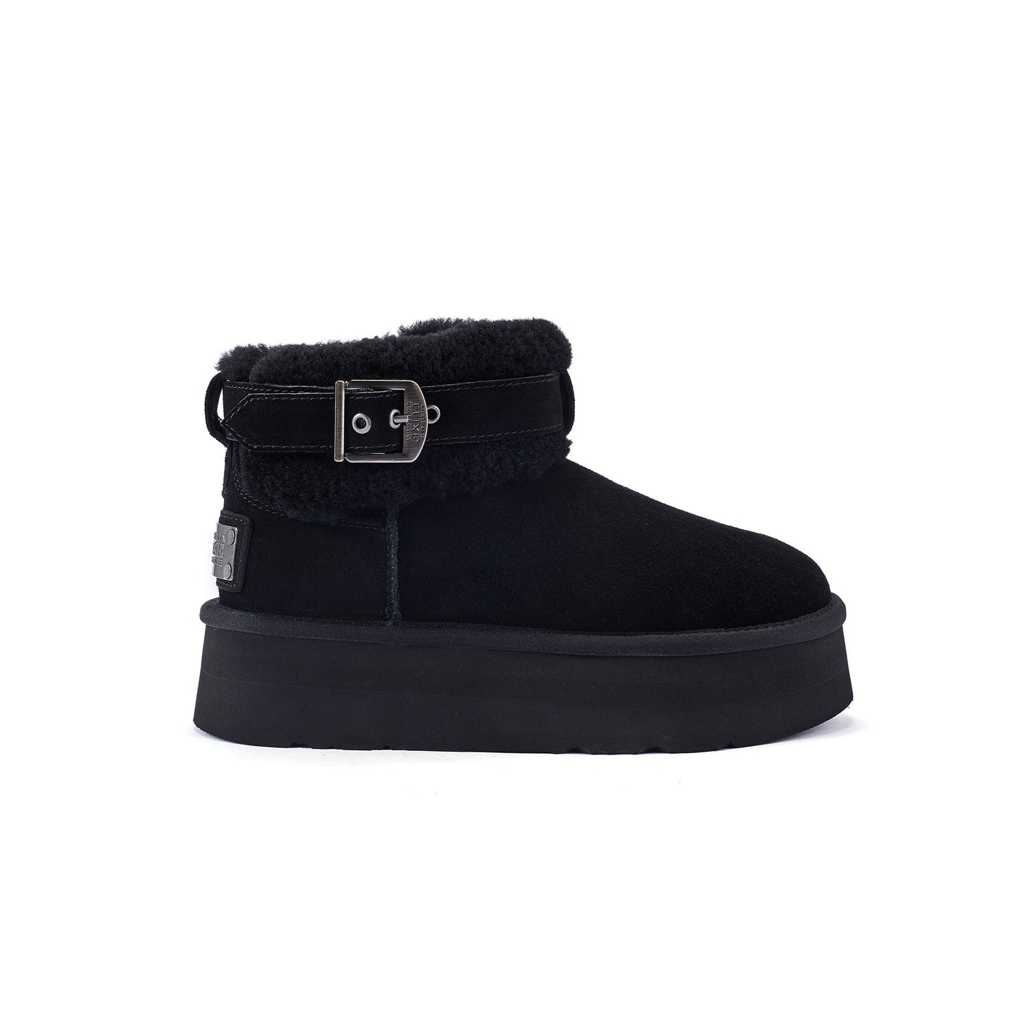 EDEN PLATFOAM Black Sheepskin Boot Australia Luxe Collective