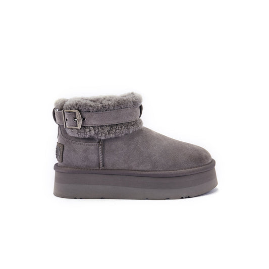 Eden Platfoam Gray Sheepskin Boot Australia Luxe Collective