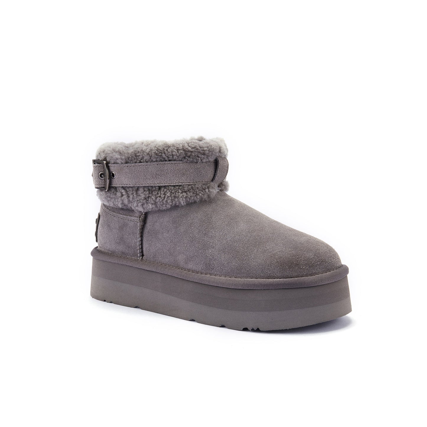 Eden Platfoam Gray Sheepskin Boot Australia Luxe Collective