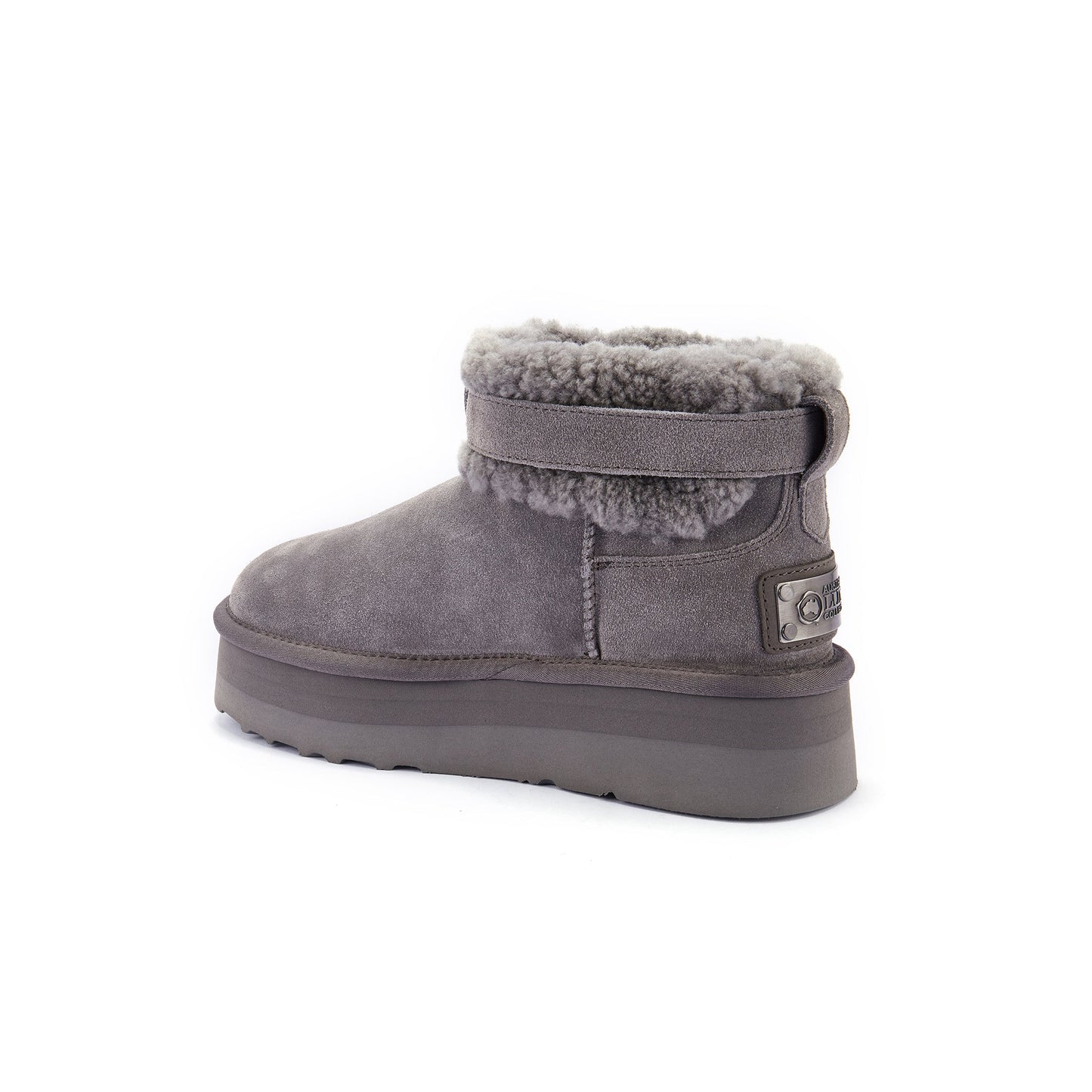 Eden Platfoam Gray Sheepskin Boot Australia Luxe Collective