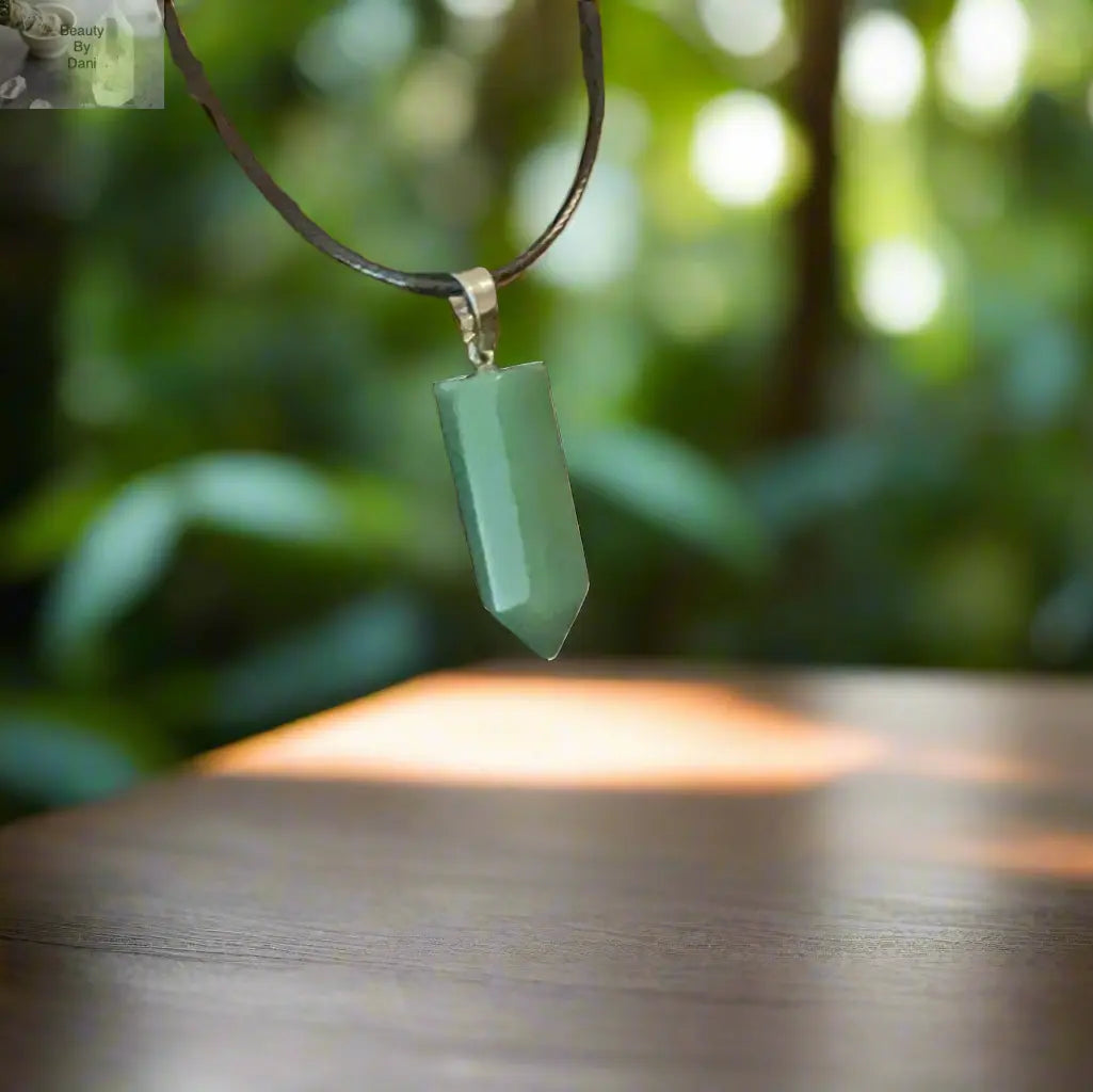 Aventurine Natural Point Necklace Healing Crystal