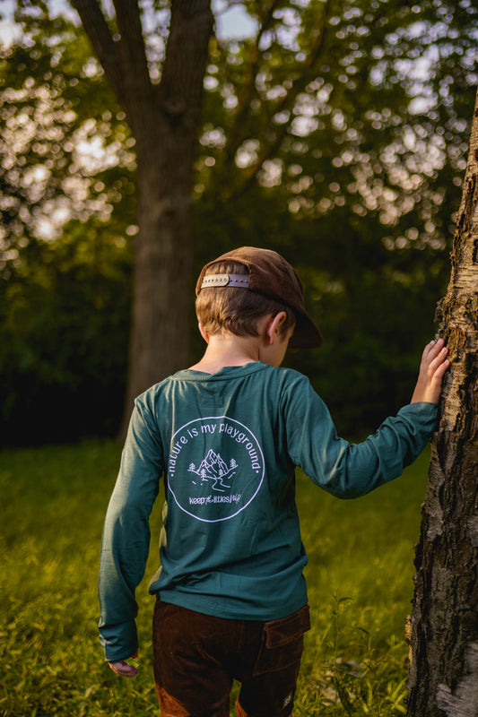 Hunter Green Bamboo Soft Stretch Shirt Nature is My Playground