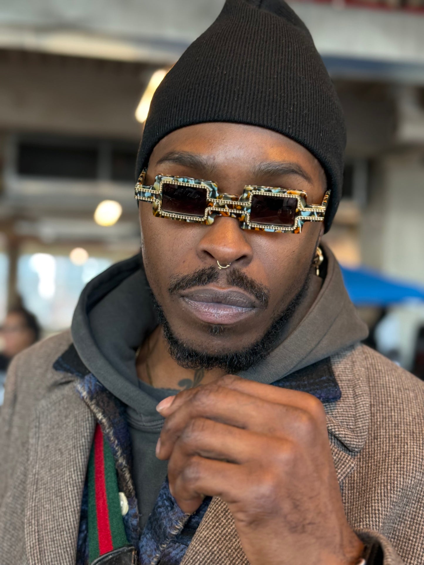 UV Protection Clear Lens Sunglasses Creator Limited Edition EENY EYEWEAR x FEARLESS NEGRO