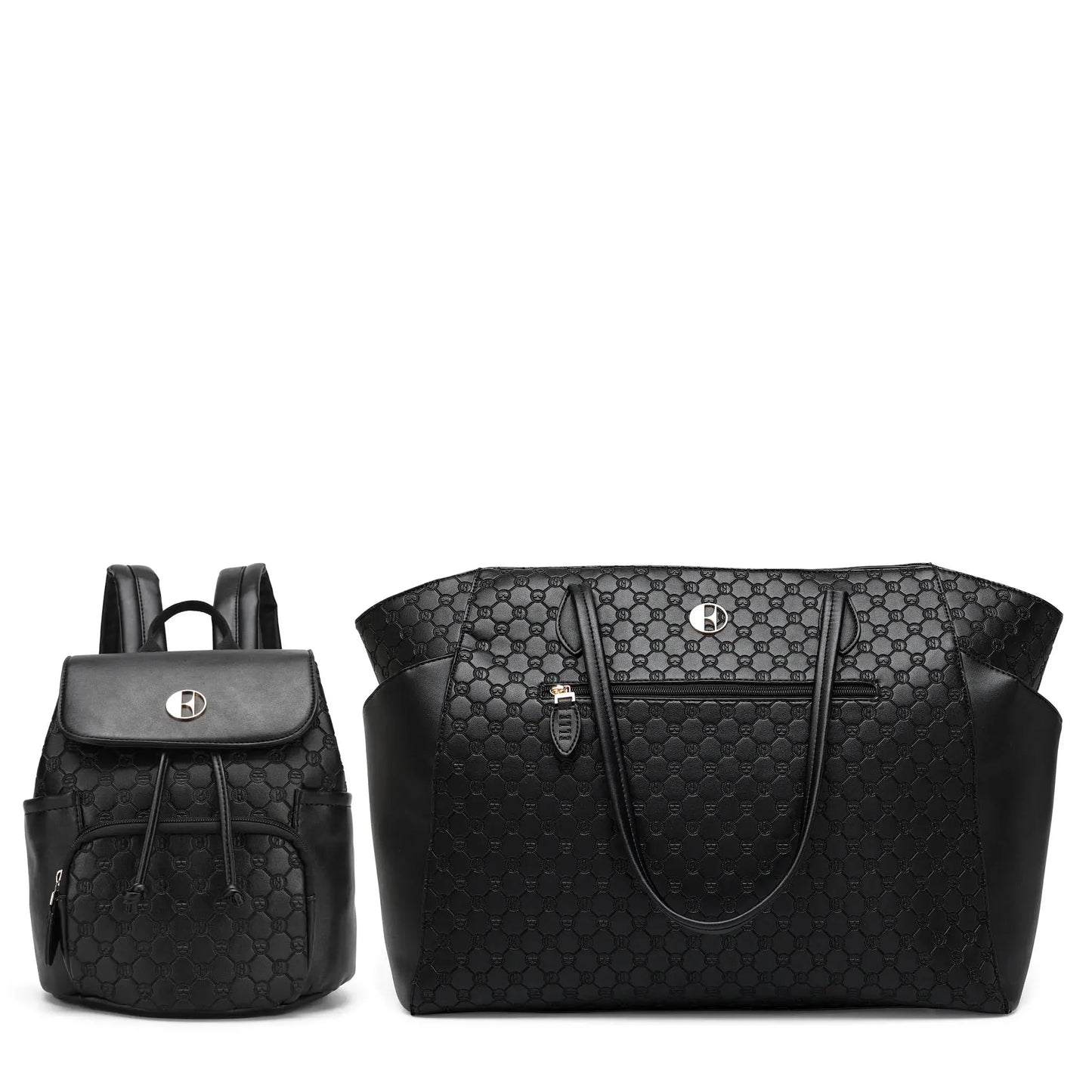 Compass Vegan Leather Travel Backpack & Weekender Set ELLE