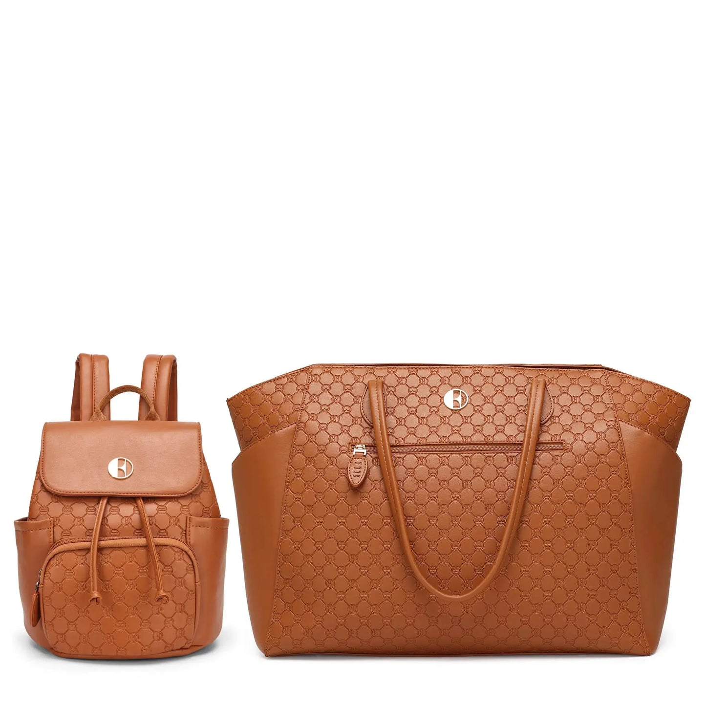 Compass Vegan Leather Travel Backpack & Weekender Set ELLE