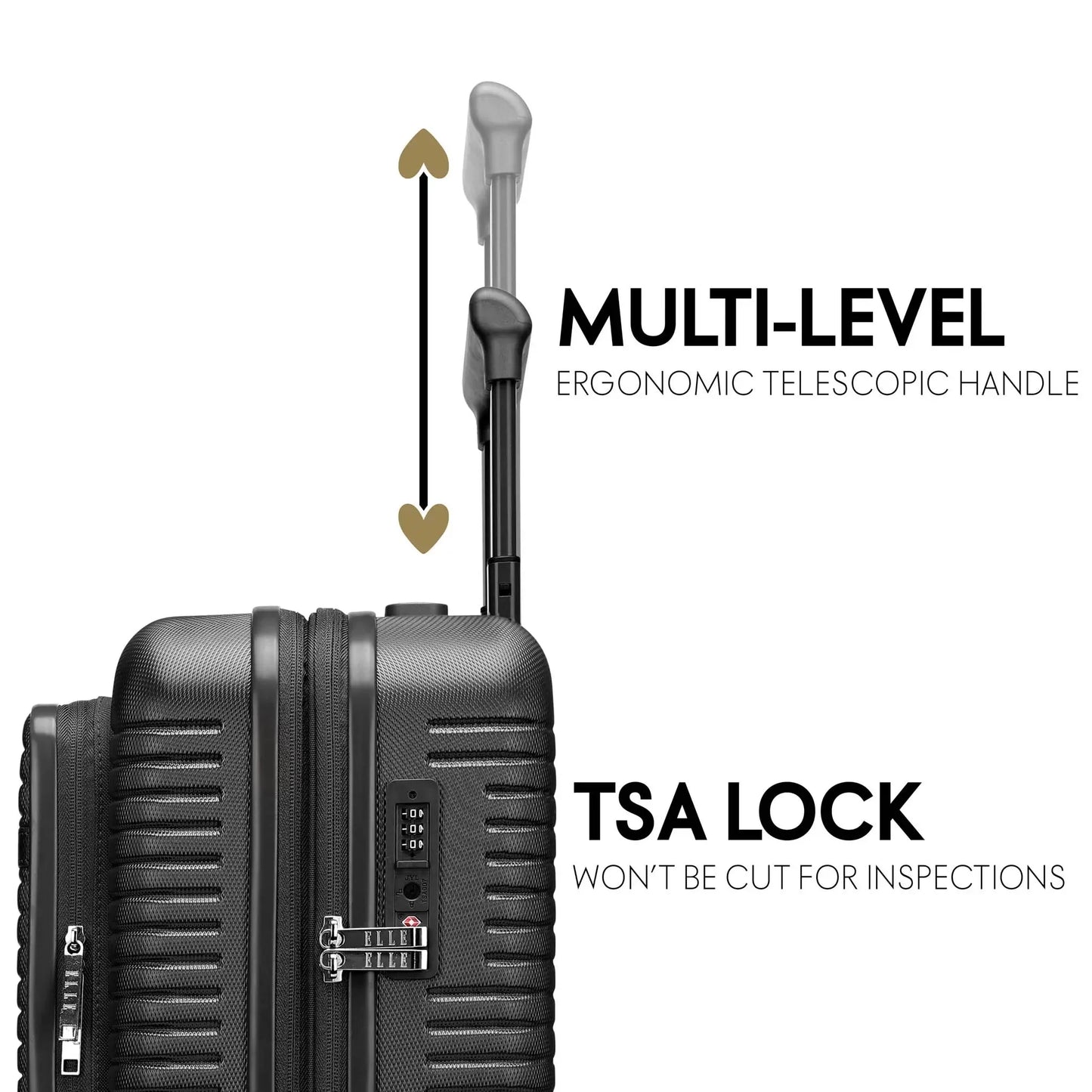 Escape Expandable Carry-on Laptop Suitcase ELLE
