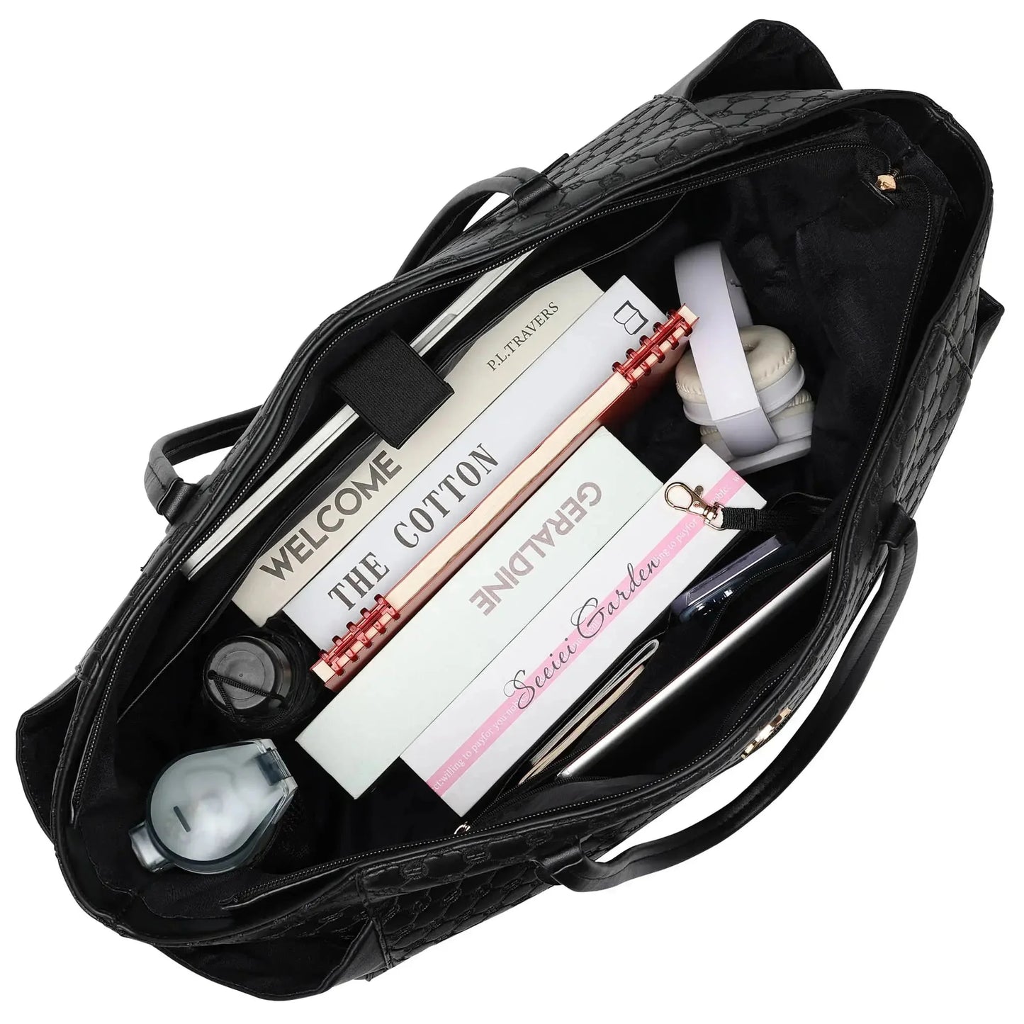 Compass Vegan Leather Travel Backpack & Weekender Set ELLE