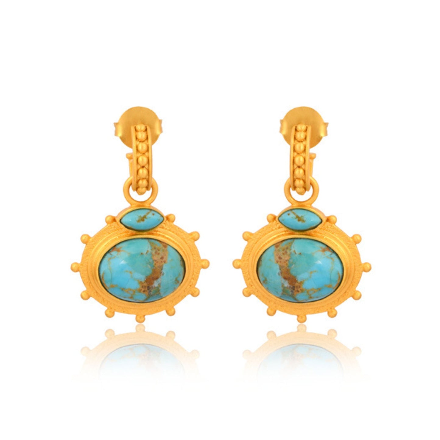 Athena Drop Earrings - Turquoise
