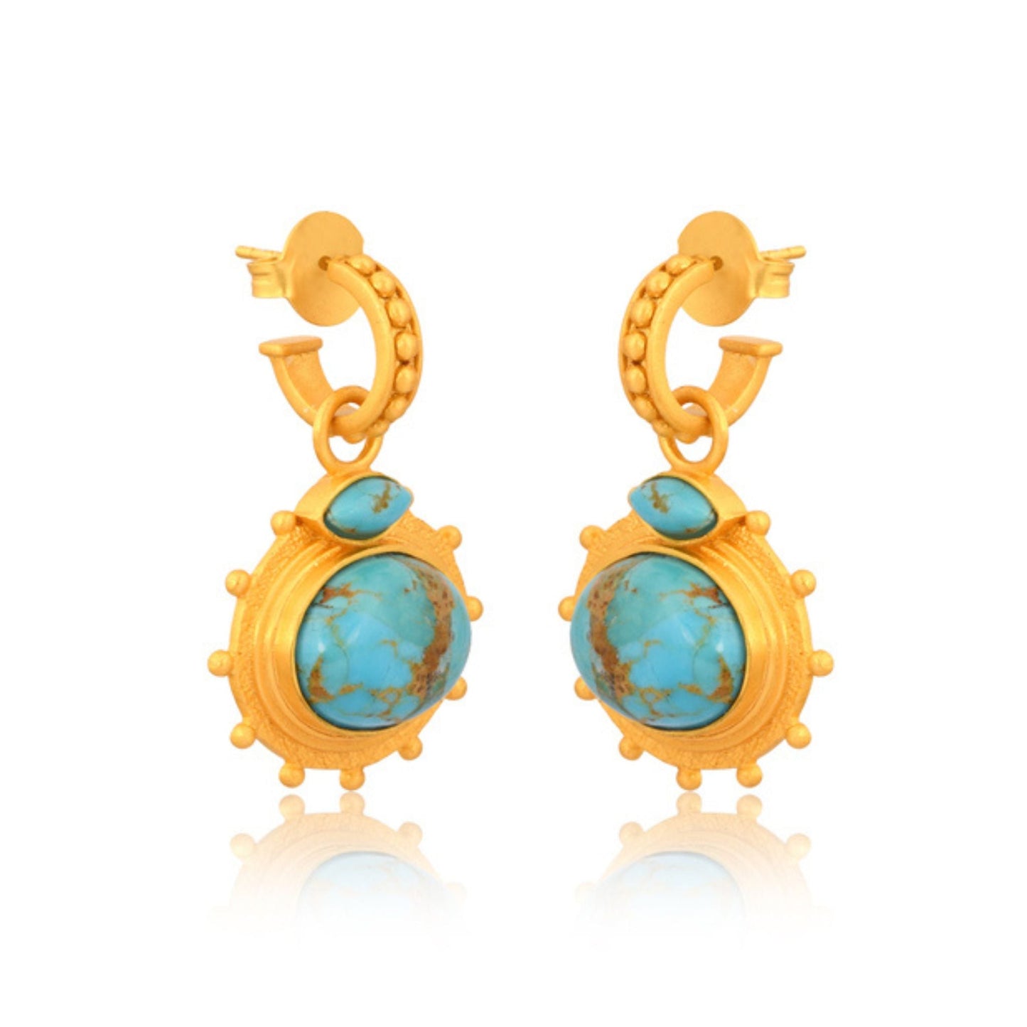 Athena Drop Earrings - Turquoise