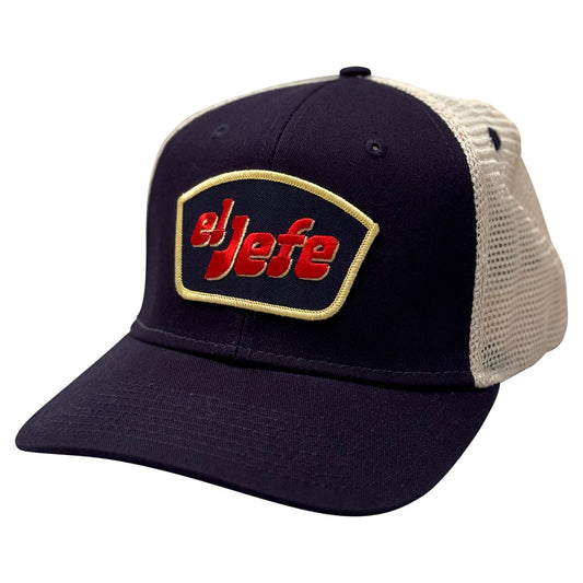 El Jefe Navy Structured Trucker Hat Paris Texas Apparel Co