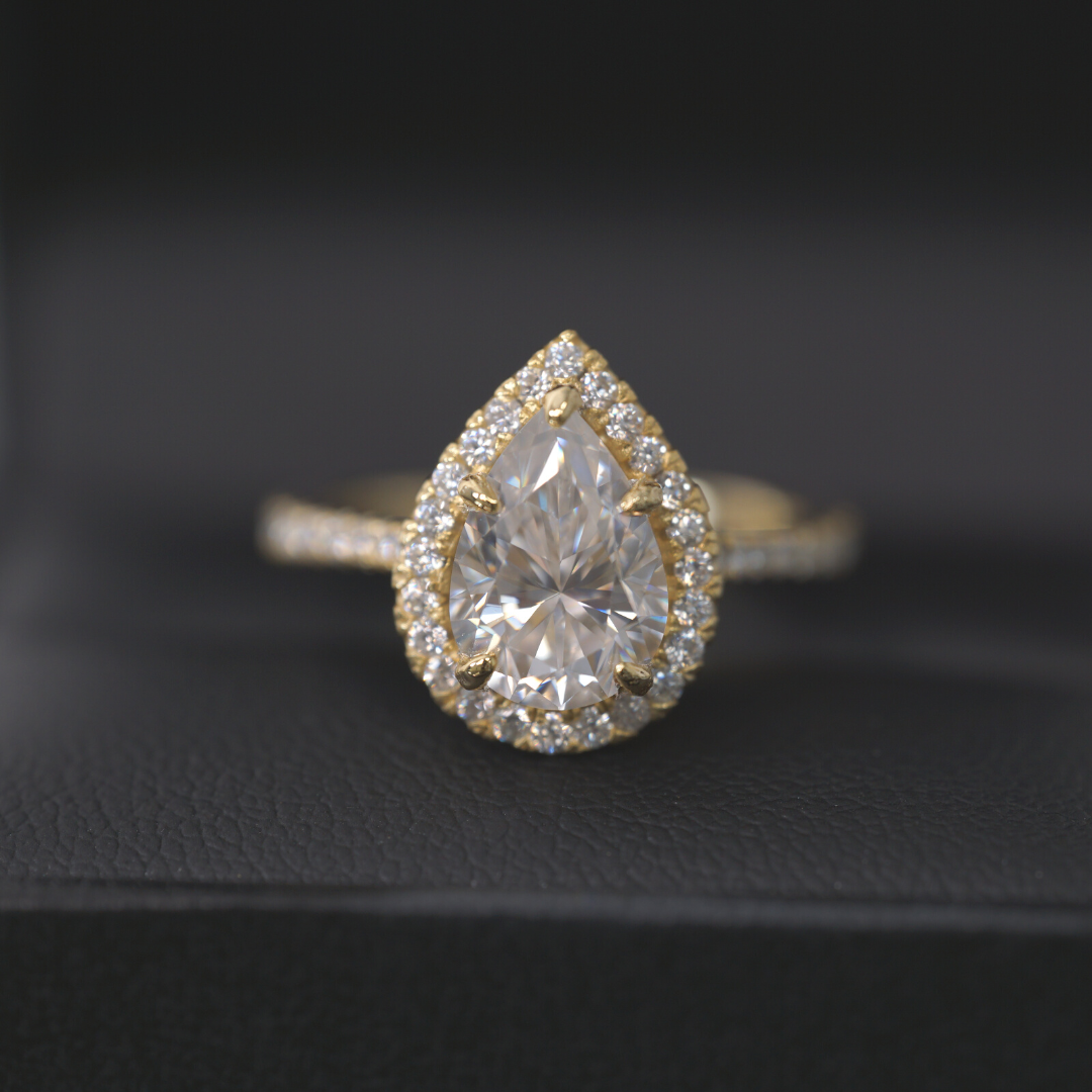 2.0ct Pink Moissanite Lab Diamond Engagement Ring