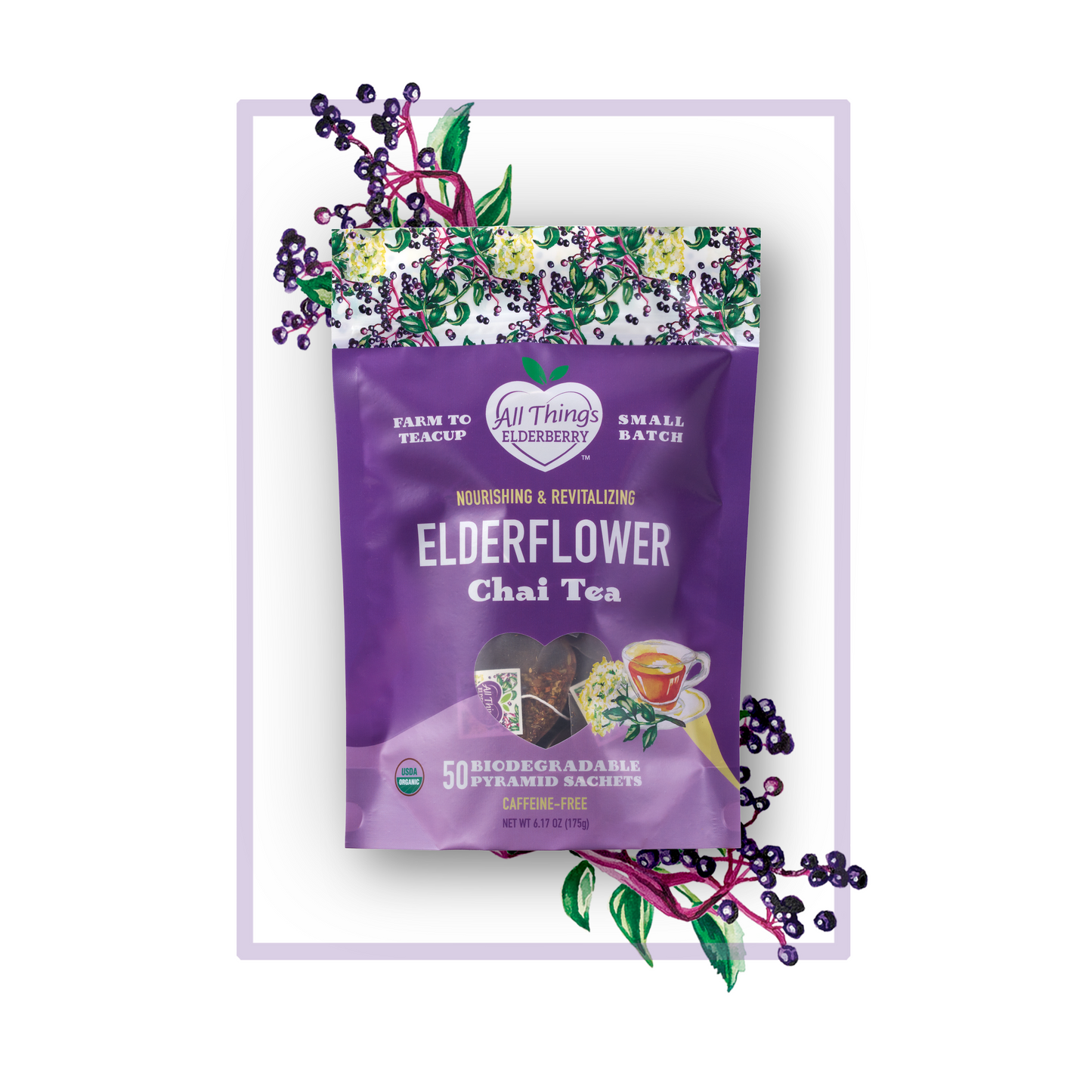 Elderflower Chai Tea Caffeine-Free Herbal Tea Blend