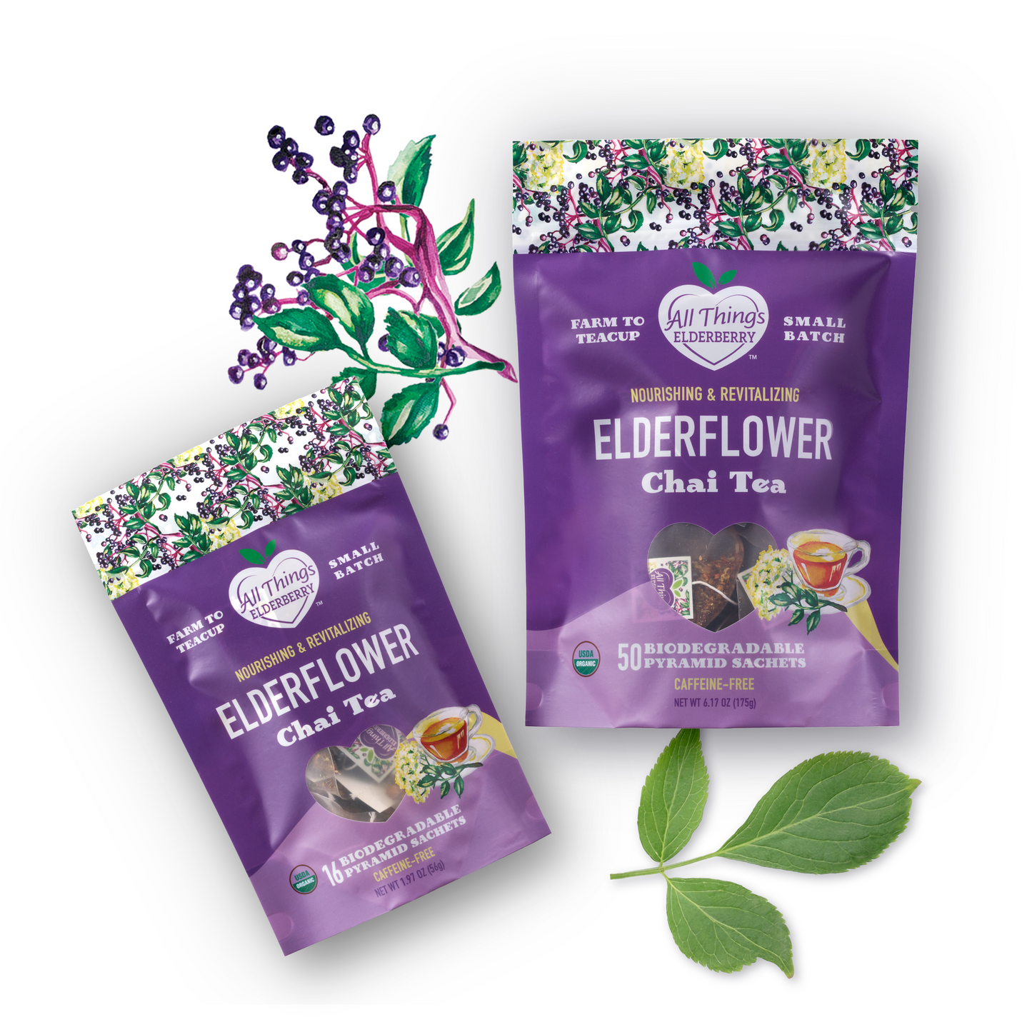 Elderflower Chai Tea Caffeine-Free Herbal Tea Blend