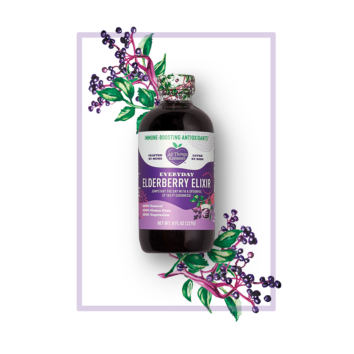 Elderberry Organic Farm-Fresh Elixir Elderberry Syrup