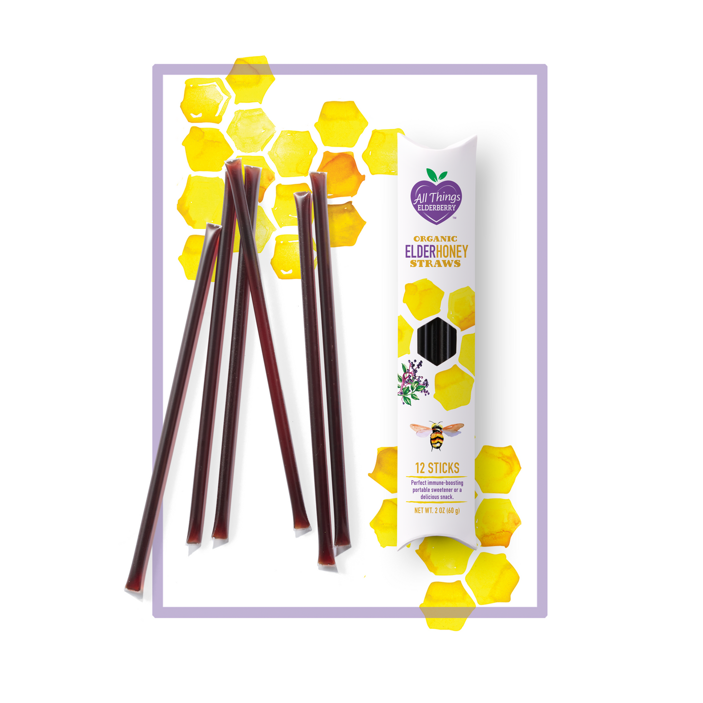 Pure Organic Raw Elderberry Honey Blend Elderhoney